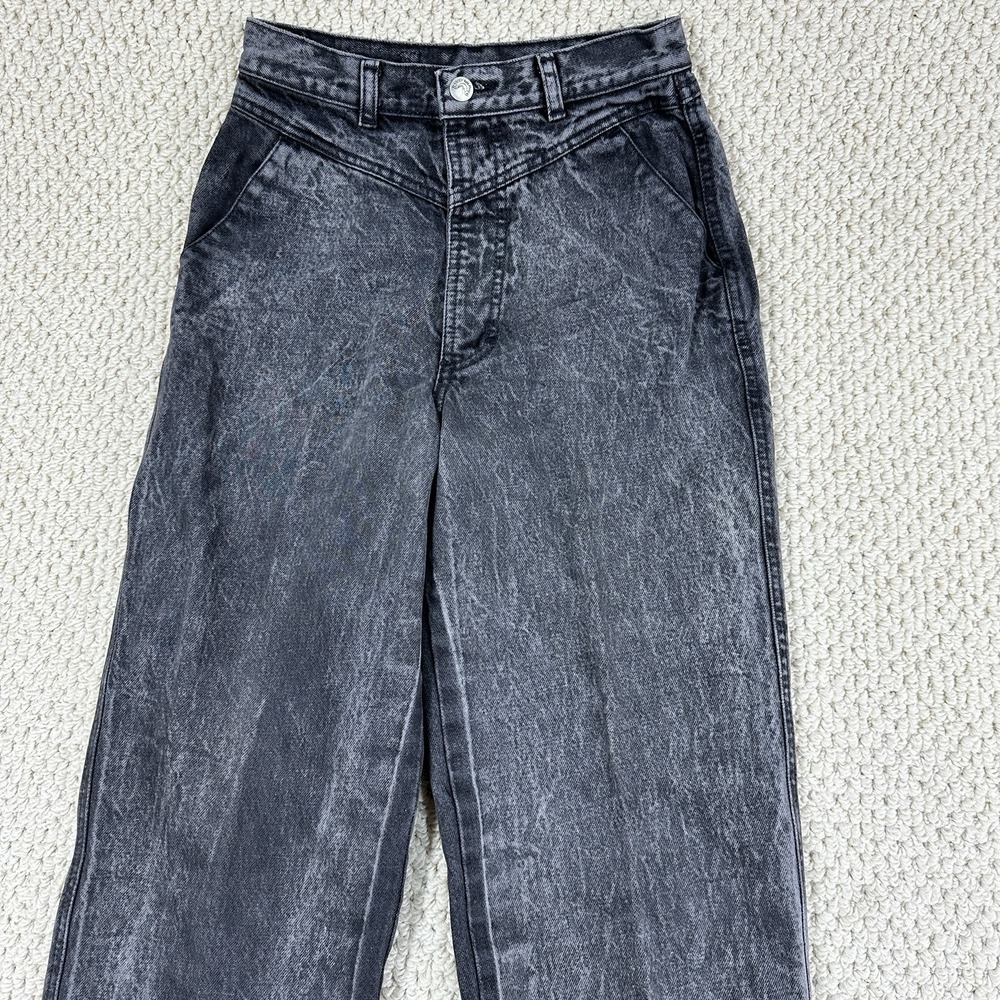 Rockies Mom Jeans Women 28/7 (Fits 25x35) Black Stone Washed Western High Rise